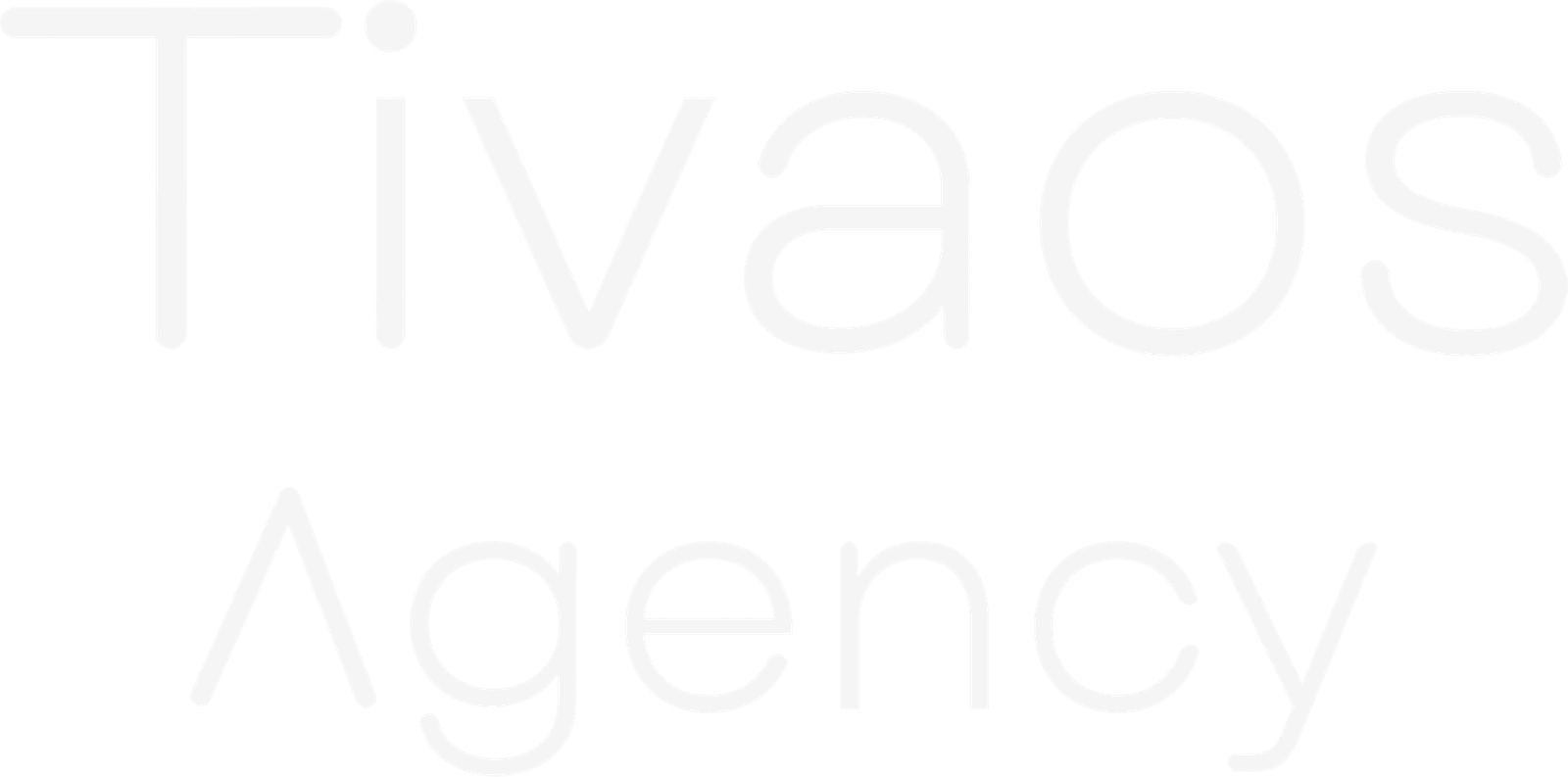 Tivaos Agentur Logo in Weiß