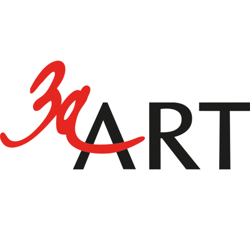 3aART Logo in Rot und Schwarz