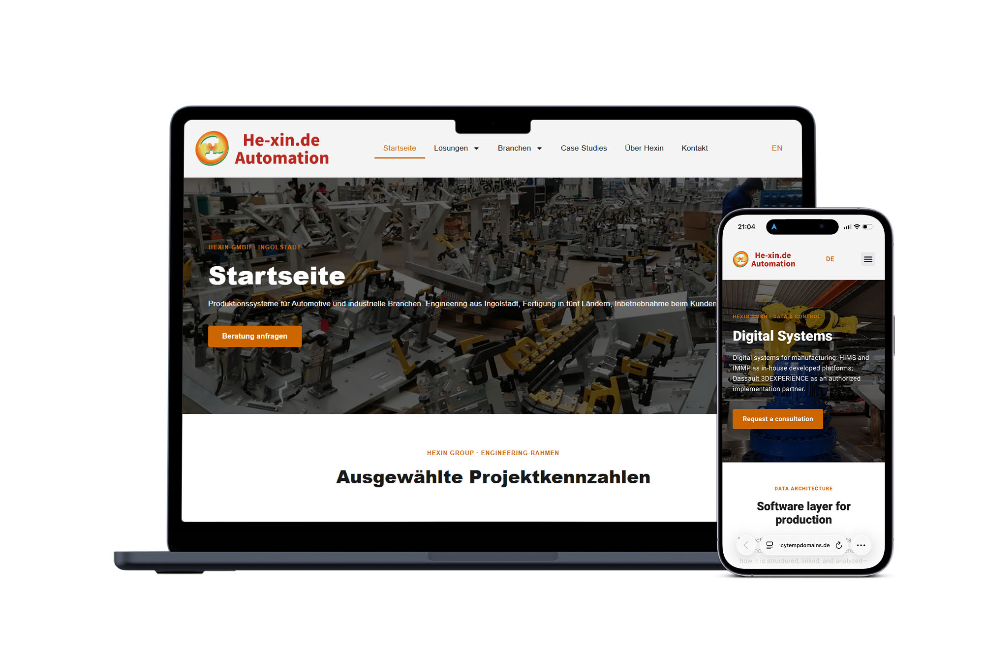 Website für Automatisierungstechnik