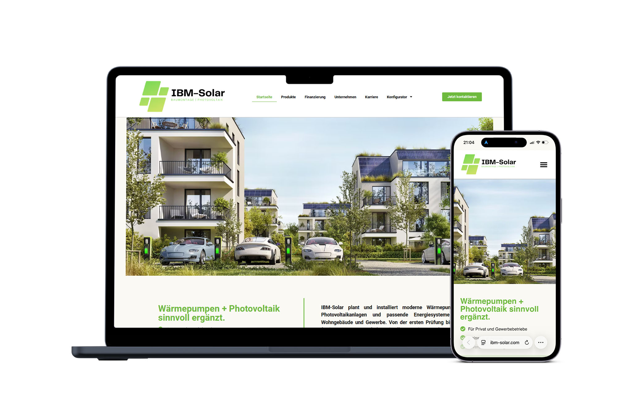 Moderne Gebäude mit Solarenergie-Anwendung