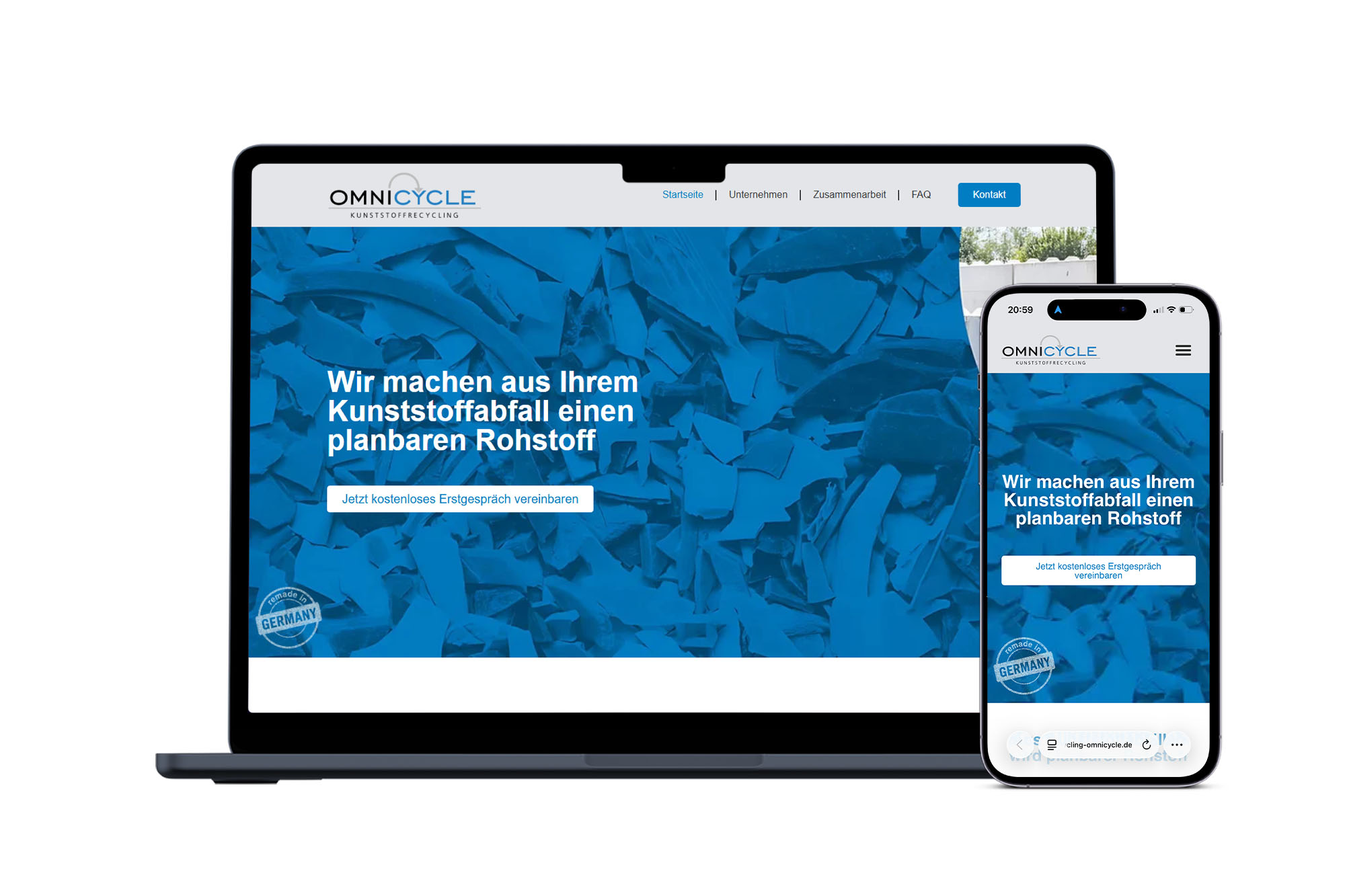 Website für Kunststoffrecycling und Rohstoffe