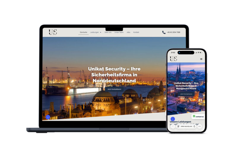 Website von Unikat Security