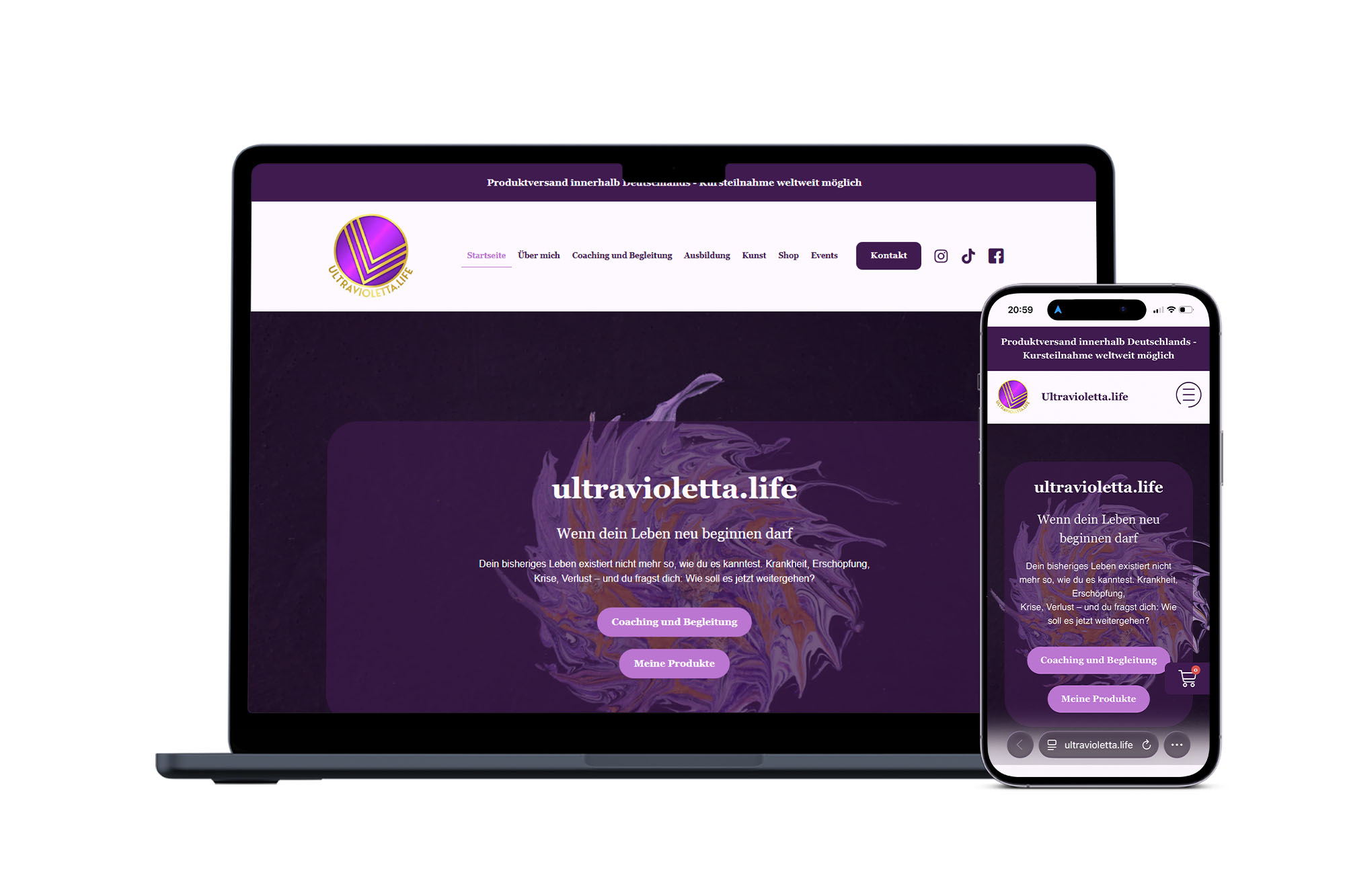 Website für Coaching und Begleitung