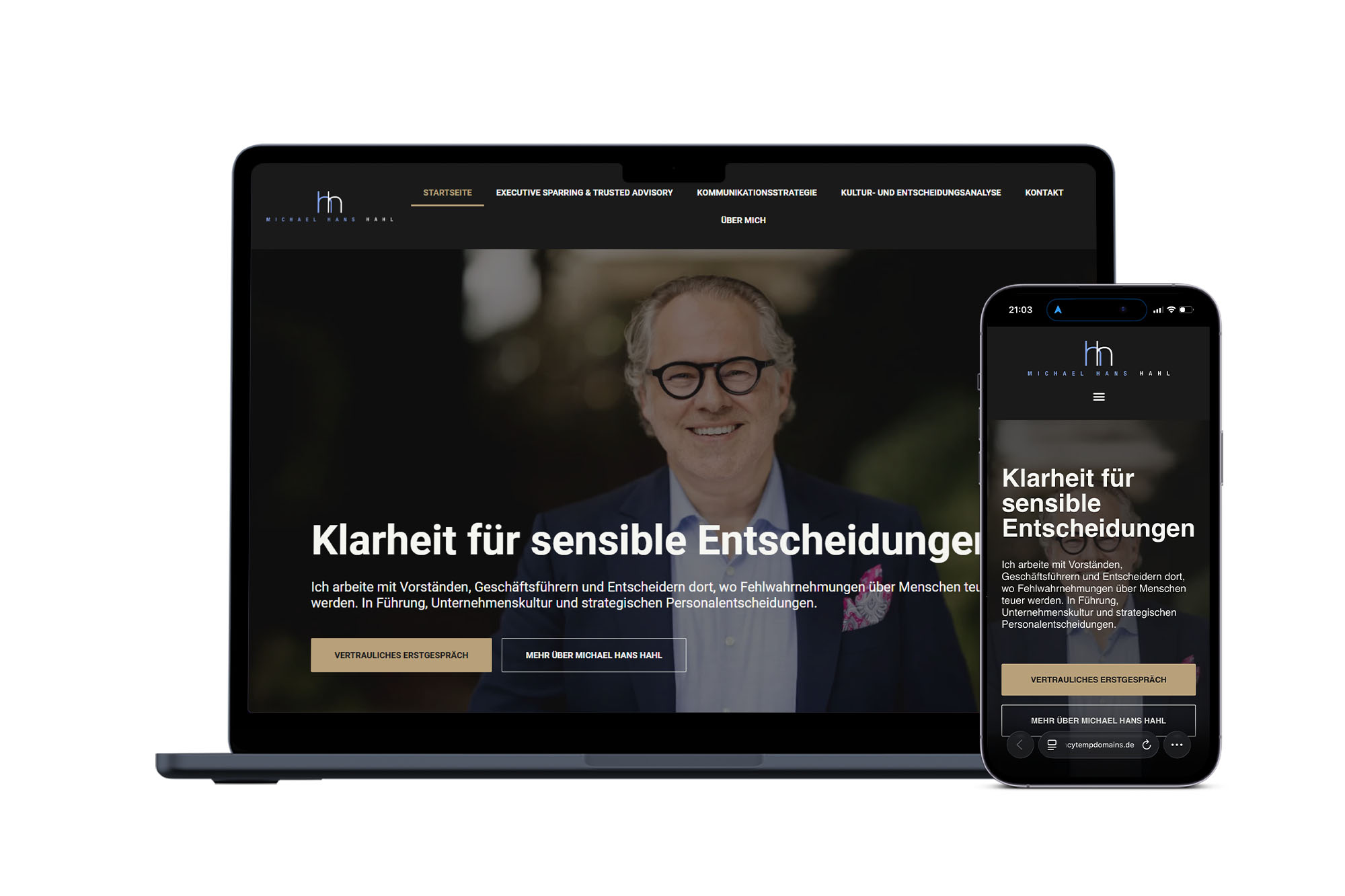 Professionelle Webseite für Beratungsthemen